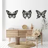 Metall Schmetterling Wanddeko Schwarz, (3 Stück) Wanddeko Produktbild-Vorschau 1
