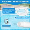 2 Stück Poolschlauch 32mm für Poolpumpen,150cm Weiß Produktbild-Vorschau 2