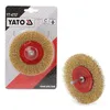 YATO Scheibenbürste 100mm, mit Schaft, Messingdraht 4757 Produktbild-Vorschau 1