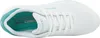 A top-down view of a white Skechers sneaker with teal accents on the inside. Anteprima dell’immagine prodotto