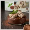 Kandylas Halva Kakao & Stevia Stücke serviert auf Schokoladencreme Produktbild-Vorschau