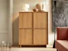 BETTSO Highboard SUNA Japandi Schrank Kommode hoch Eiche Produktbild-Vorschau 2