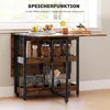 HOMCOM Skladací jedálenský stôl do kuchyne pre 4 osoby s 2 Náhľad obrázku produktu 5