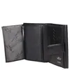 An open black leather wallet. Produktbild-Vorschau