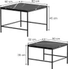 Stoleček kávový stolík Vicco Ramio Černý mramor 60 x 60 cm Náhled obrázku produktu 2