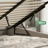 Bett mit Bettkasten 120x200 cm Metalllattenrost aufklappbar Produktbild-Vorschau 6