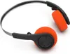 A pair of orange and black JLab Rewind Wireless 2 Retro Headphones are shown against a white background. Voir les images du produit
