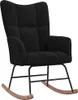 vidaXL Hojdacie kreslo so stoličkou Velvet Black Náhľad obrázku produktu 6