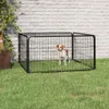 vidaXL 4-częściowy kojec dla psa czarny 100x50cm stal Podgląd zdjęcia produktu 7