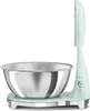 A kitchen scale with a mixing bowl attached, shown from a side angle against a white background. Voir les images du produit