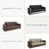LIKMA Hellgrau Schwarz Ausziehbar 3 Sitzer Sofa Manila Produktbild-Vorschau 7