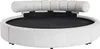 Bett rund - 220 x 220 cm - Bouclé-Stoff - Weiß - ROGILA Produktbild-Vorschau 1