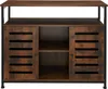 Příborník Warrington 100x37x82cm - Průmyslové dřevo tmavé, Náhled obrázku produktu 2