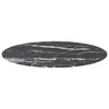 Tischplatte Schwarz Ø90x1 cm Hartglas in Marmoroptik Produktbild-Vorschau 2