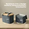 2-in-1 Picknicktasche mit Kühltasche & Bambusdeckel, ca. Produktbild-Vorschau 2