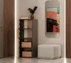 Commode étroite à portes ATALLA - anthracite / chêne Voir les images du produit 2