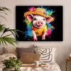 MuchoWow® - Leinwandbilder - Graffiti - Sommer - Schwein - Produktbild-Vorschau 2