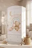 Armadio per bambini grande, bianco, con cassetti e asta Anteprima dell’immagine prodotto 6