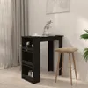 vidaXL Barový stôl s policou čierny 102x50x103,5 cm Náhľad obrázku produktu 4