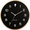 A Karlsson wall clock with a black face and white numbers, set against a plain white background. Produktbild-Vorschau