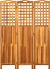 vidaXL 3-dielna priečka do izby 121x2x170 cm akáciové Náhľad obrázku produktu 1