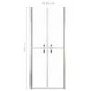 vidaXL Sprchové dvere Transparent ESG 96x190 cm Náhľad obrázku produktu 5