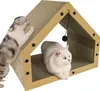 Heikoeco® Kratzpappe für Katzen Groß XXL mit Ball, Hausform Produktbild-Vorschau 1