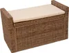 A woven storage bench with a cushion on top, shown against a white background. Náhled obrázku produktu
