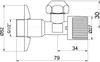 Angolo 1/2"-3/8" Anteprima dell’immagine prodotto 2