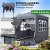 Faltpavillon 2,5 x 2,5 m Smoky Grau, 4 Easy-Klett Produktbild-Vorschau 2