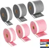 Six rolls of sealing tape in gray and pink, with numbers indicating different sizes, arranged in two rows. Produktbild-Vorschau