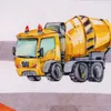 Baumwolljerseystoff Meterware Digitaldr. Baustelle beige Produktbild-Vorschau 3