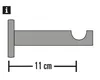 Wandträger 1-läufig für Valence edelstahl Ø 20 mm 11 cm Produktbild-Vorschau 2