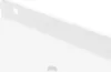 A close-up, angled view of a white shelf bracket against a white background. Produktbild-Vorschau