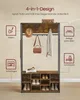 A multi-functional entryway furniture piece with hooks, shelves, and shoe storage. Produktbild-Vorschau