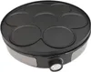 A top-down view of a black electric pancake maker with multiple circular molds. Anteprima dell’immagine prodotto