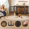 Hundebox Holz 100x60x63 cm, Vintagebraun & Schwarz, 4 Produktbild-Vorschau 4