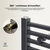 Heilmetz Badheizkörper Elektrisch 100 x 60 cm Anthrazit Produktbild-Vorschau 2