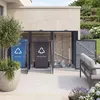 KOMFOTTEU Mülltonnenbox 3er, Outdoor Mülltonnenhaus für 3X Produktbild-Vorschau 9