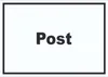 Post Schild mit Text Annahme Brief Paket waagerecht A2 Produktbild-Vorschau 1