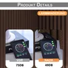 A split image showing a sound meter app on a phone before and after using a product, demonstrating noise reduction. Voir les images du produit