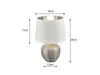 Lampa stołowa LUXOR srebrno-biała 1xE14x40W tkanina Podgląd zdjęcia produktu 7
