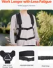 A person wearing a wide support harness outdoors. Produktbild-Vorschau