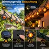 Solar Lichterkette 16 LED Sonnen 365 cm Garten Terrasse Produktbild-Vorschau 2