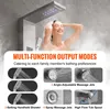 A woman is showering under a modern showerhead system, with various features highlighted below. Anteprima dell’immagine prodotto