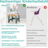 UISEBRT Chaise haute 6 en 1 pour bébé - Chaise haute Voir les images du produit 8