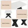 Merax salontafel met X-vormige poten, moderne salontafel Productafbeelding-voorbeeld 13