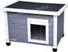 Kerbl - Katzenhaus Rustica aus Holz, Grau/Weiß, 57 x 45 x Produktbild-Vorschau 3