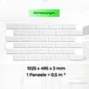 3D-Wandpaneele PVC | Ziegeloptik | White Brick - 1 Platte - Produktbild-Vorschau 13
