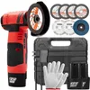 A collection of tools and accessories for a cordless angle grinder. Náhled obrázku produktu
